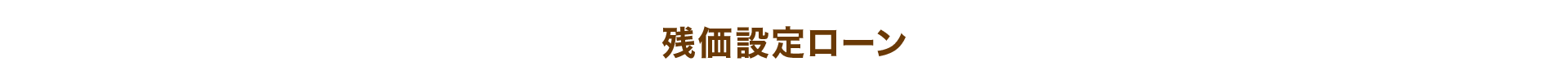 残価設定ローン Residual Value Loan