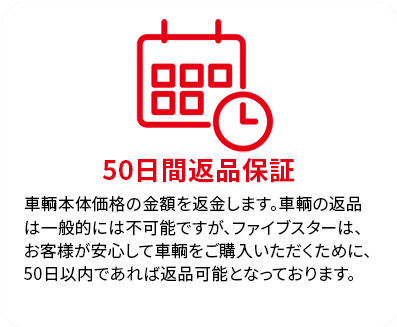 50日間返品保証