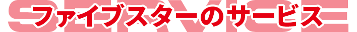 ファイブスターのサービス